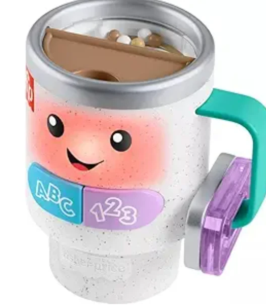 Fisher-Price Baby & Toddler Toy Laugh & Learn Wake Up & Learn Coffee Mug with Li