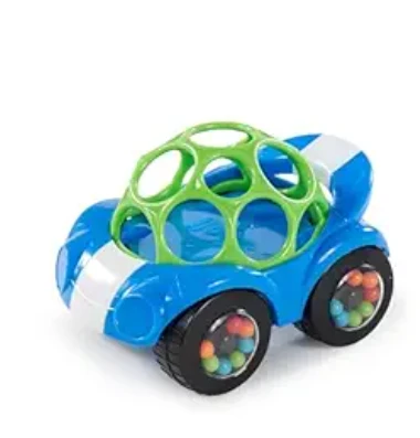Bright Starts Oball Easy Grasp Rattle & Roll Toy Sports Car BPA-Free Infant Craw
