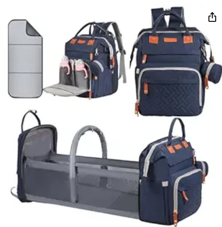 Baby Diaper Bag Backpack, with Diaper Changing Station, Multi-functional Travel 